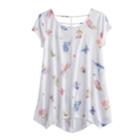 Girls 7-16 & Plus Size So&reg; Cage-back Printed Legging Tee, Size: 10, White