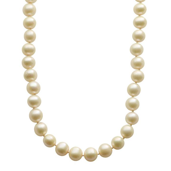 Pearlustre By Imperial Dyed Freshwater Cultured Pearl Sterling Silver Necklace, Women's, Size: 16, Yellow