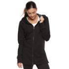 Women's Tek Gear&reg; Simple Full-zip Fleece Hoodie, Size: Large, Black