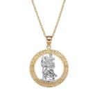 14k Gold Two Tone St. Christopher Pendant Necklace, Women's, Size: 18