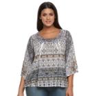 Plus Size World Unity Embellished Sublimation Top, Women's, Size: 2xl, Beige Oth