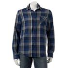 Men's Dc Shoe Co Highland Plaid Button-down Shirt, Size: Small, Blue
