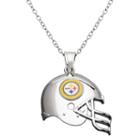 Pittsburgh Steelers Sterling Silver Helmet Pendant Necklace, Women's, Size: 18