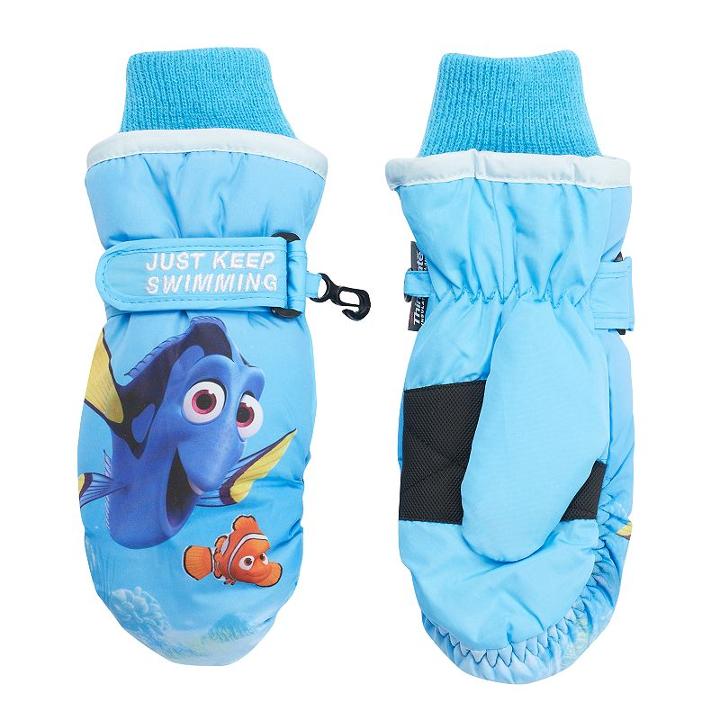 Disney / Pixar Finding Dory Girls 4-6x Nemo Just Keep Swimming Ski Mittens, Girl's, Blue