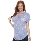 Juniors' Awake Weekend Goals Lace-up Tee, Teens, Size: Large, Purple