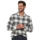 Men's Sonoma Goods For Life&trade; Slim-fit Flannel Button-down Shirt, Size: Xl, Light Grey