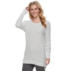 Women's Sonoma Goods For Life&trade; Lace-up Crewneck Sweater, Size: Small, Light Grey
