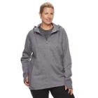 Plus Size Tek Gear&reg; Ribbed Fleece Zip-up Jacket, Women's, Size: 1xl, Med Grey