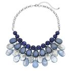 Blue Ombre Beaded Teardrop Necklace, Women's, Blue Other