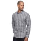 Men's Apt. 9&reg; Premier Flex Slim-fit Stretch Button-down Shirt, Size: Small Slim, Black