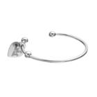 Fiora Stainless Steel West Virginia Mountaineers Charm Cuff Bracelet, Women's, Size: 7.5, Grey