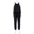 Women's Jennifer Lopez Popover Jumpsuit, Size: 10, Black