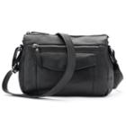 La Diva Aiden Triple-entry Leather Crossbody Bag, Women's, Black