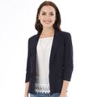 Juniors' Iz Byer Blazer, Teens, Size: Medium, Blue (navy)