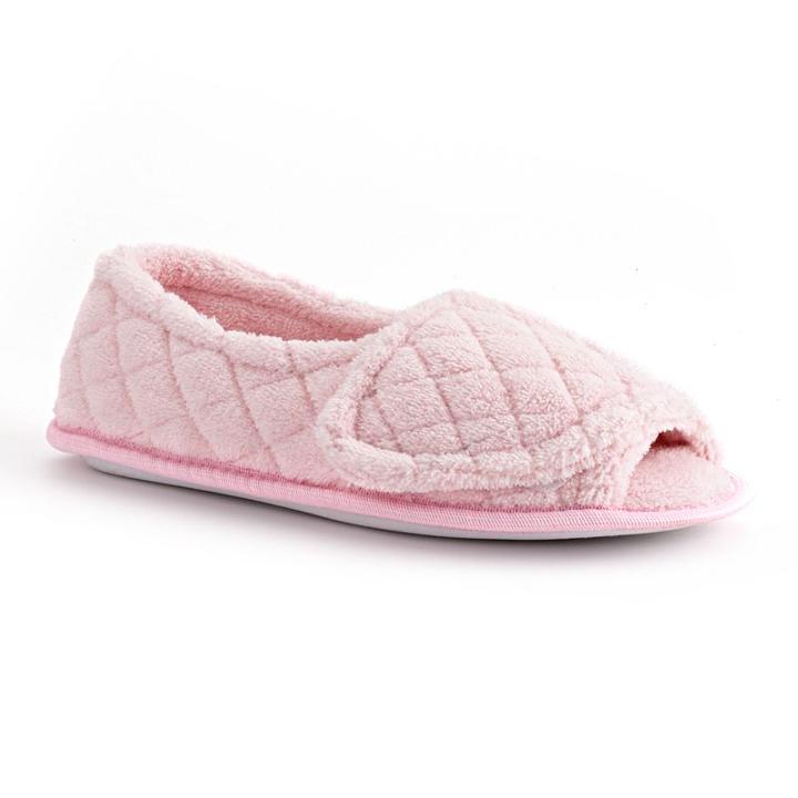 Muk Luks Women's Peep-toe Slippers, Size: Small, Light Pink