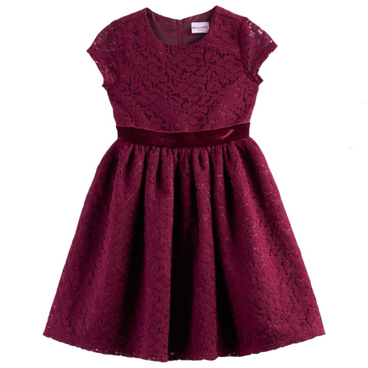 Girls 4-6x Nannette Lace Woven Dress, Size: 6, Red