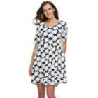 Women's Nina Leonard Daisy Shift Dress, Size: Xl, Blue (navy)