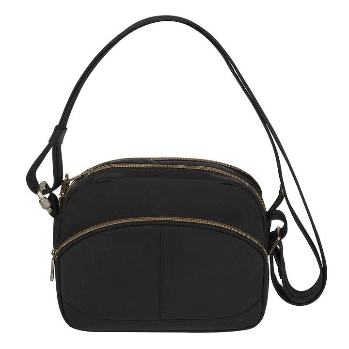 Travelon Signature Rfid-blocking Anti-theft Shoulder Bag, Adult Unisex, Black