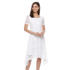Women's Dana Buchman Shark-bite Lace Dress, Size: Large, White