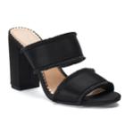 Lc Lauren Conrad Women's Fringe High Heel Mules, Size: 7, Black