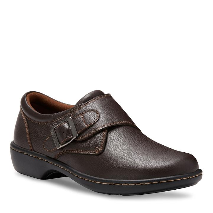Eastland Aria Women's Monk Strap Shoes, Size: Medium (7), Dark Brown
