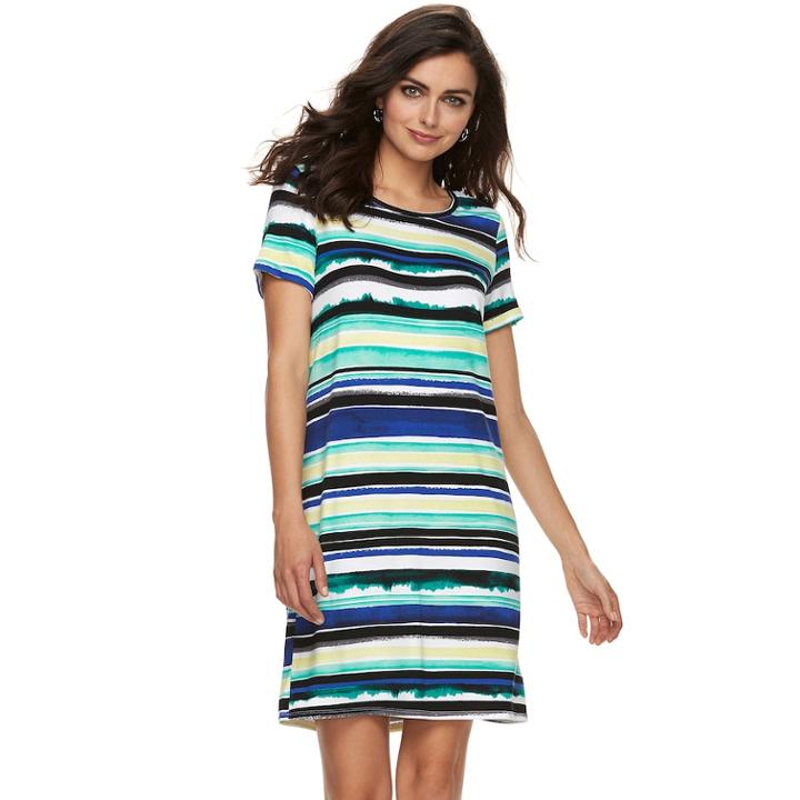 Women's Apt. 9® Cuffed T-shirt Dress, Size: Xs, Lt Green