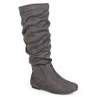 Journee Collection Rebecca Women's Knee-high Slouch Boots, Girl's, Size: Medium (9), Grey