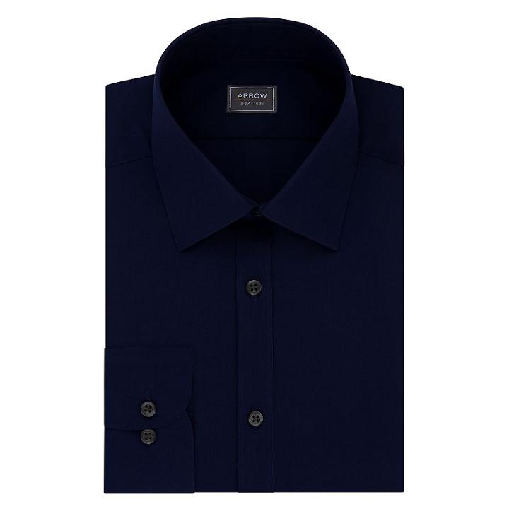 Men's Arrow Classic-fit Dress Shirt, Size: Xl-32/33, Orange Oth