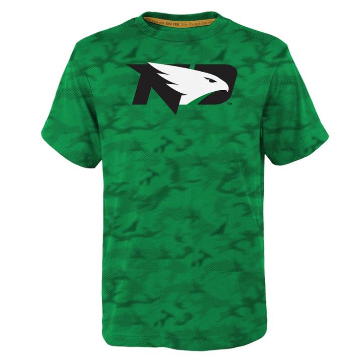 Boys 8-20 North Dakota Fighting Hawks Vector Dri-tek Tee, Size: M 10-12, Green