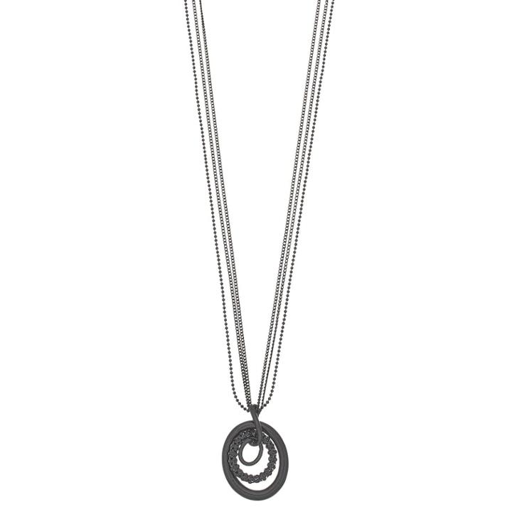 Simply Vera Vera Wang Concentric Circle Pendant, Women's, Black