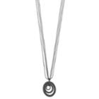 Simply Vera Vera Wang Concentric Circle Pendant, Women's, Black