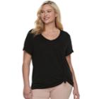 Juniors' Plus Size So&reg; Relaxed Pocket Tee, Teens, Size: 3xl, Black
