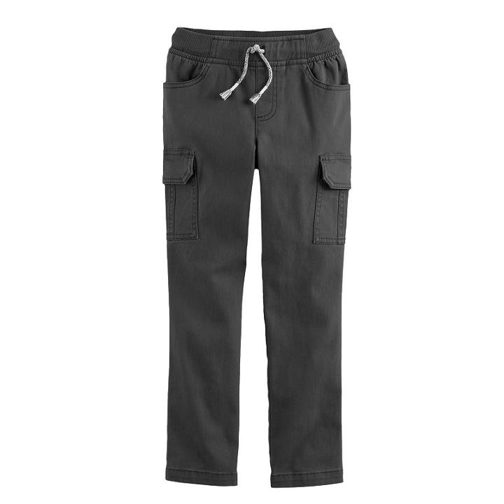 Boys 4-10 Jumping Beans&reg; Twill Cargo Pants, Size: 8, Dark Grey