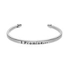 I Promise By Karen R. Anything Is Possible Cuff Bracelet, Women's, Grey