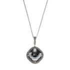 Lavish By Tjm Sterling Silver Hematite & Marcasite Pendant, Women's, Size: 18, Multicolor
