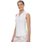 Women's Grand Slam Golf Geometric Print Tank, Size: Medium, White