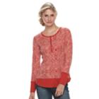 Women's Columbia Ski Valley Ii Thermal Henley, Size: Medium, Pink Other