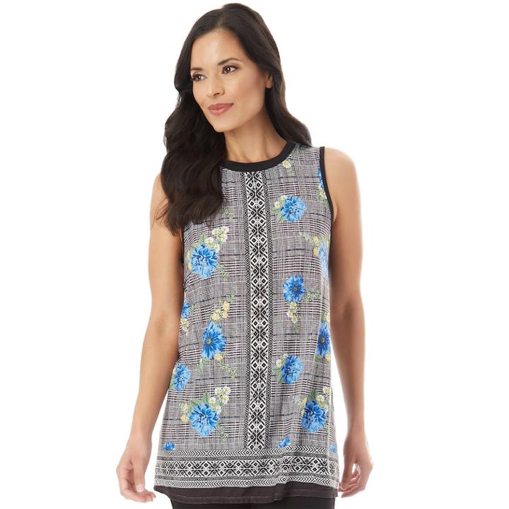 Women's Apt. 9&reg; Printed Swing Tank, Size: Xl, Menswear Floral