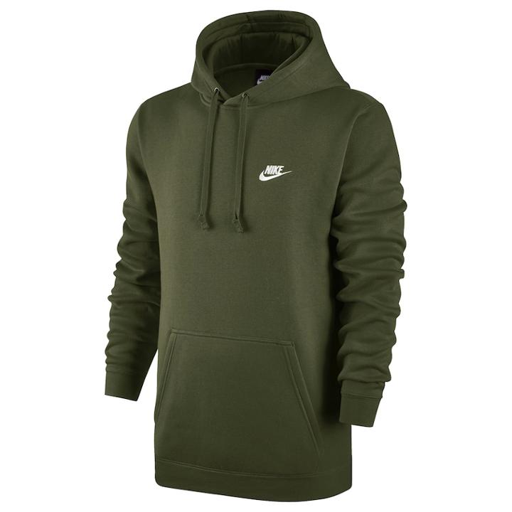 Men's Nike Club Fleece Pullover Hoodie, Size: Medium, Green