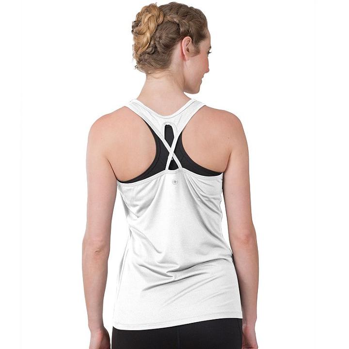 Women's Soybu Victory Strappy Racerback Tank Top, Size: Medium, White