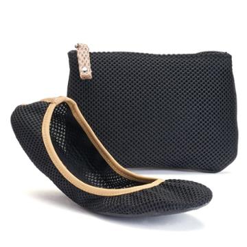 Sidekicks Meside Women's Foldable Ballet Flats, Size: Small, Black