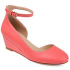 Journee Collection Seely Women's Wedge Pumps, Size: Medium (9), Med Pink