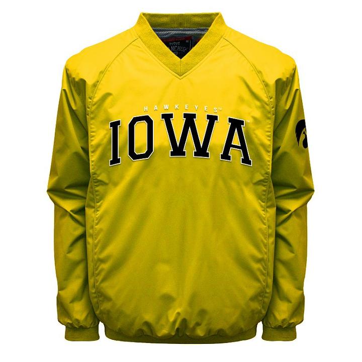 Men's Franchise Club Iowa Hawkeyes Coach Windshell Jacket, Size: Large, Gold