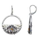 Simply Vera Vera Wang Beaded Nickel Free Hoop Drop Earrings, Women's, Multicolor