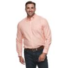 Big & Tall Croft & Barrow&reg; Regular-fit Easy-care Dobby Button-down Shirt, Men's, Size: Xl Tall, Med Orange
