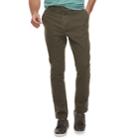 Men's Sonoma Goods For Life&trade; Modern-fit Athletic Stretch Twill Chino Pants, Size: 36x30, Dark Green