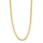 Men's Gold Over Silver Box Chain Necklace - 20 In, Size: 20, Yellow