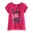 Girls 4-6x Adidas Win Like A Girl Criss-cross Back Tee, Size: 5, Dark Pink