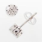 10k White Gold 1/4 Carat T.w. Diamond Cluster Stud Earrings, Women's