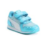 Puma Cabana Racer Glitter V Toddler Girls' Shoes, Girl's, Size: 9 T, Blue